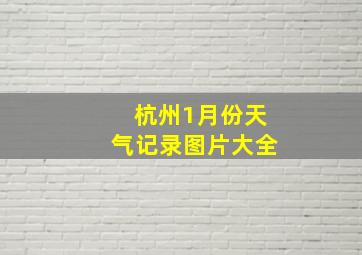 杭州1月份天气记录图片大全