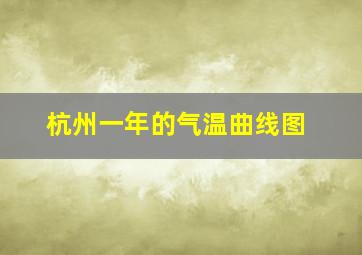 杭州一年的气温曲线图