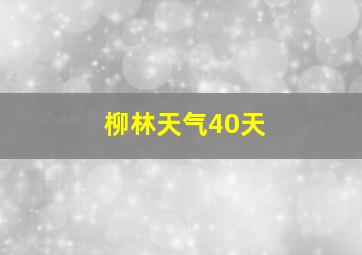 柳林天气40天