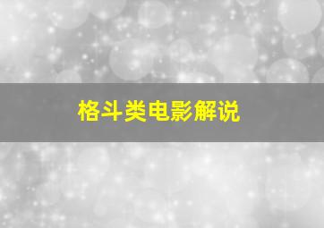 格斗类电影解说