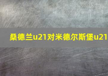 桑德兰u21对米德尔斯堡u21