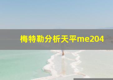 梅特勒分析天平me204