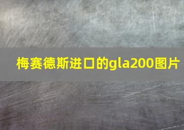 梅赛德斯进口的gla200图片