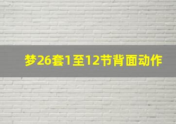 梦26套1至12节背面动作