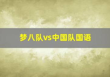 梦八队vs中国队国语