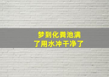 梦到化粪池满了用水冲干净了