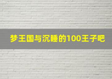 梦王国与沉睡的100王子吧