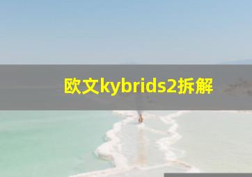 欧文kybrids2拆解