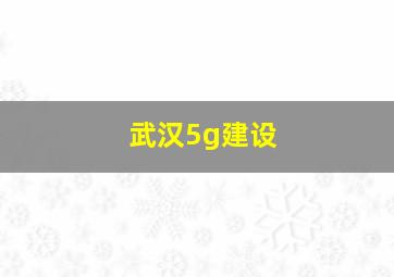 武汉5g建设