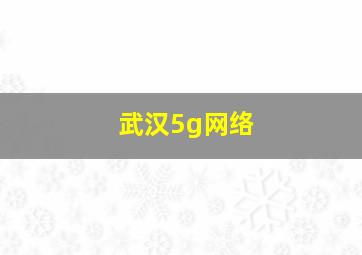 武汉5g网络