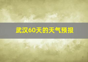 武汉60天的天气预报