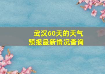 武汉60天的天气预报最新情况查询