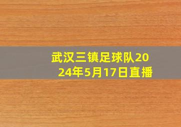 武汉三镇足球队2024年5月17日直播