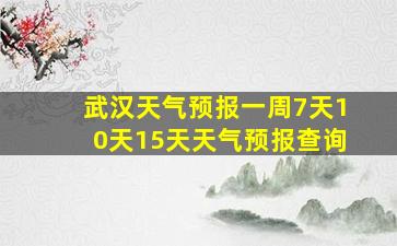 武汉天气预报一周7天10天15天天气预报查询