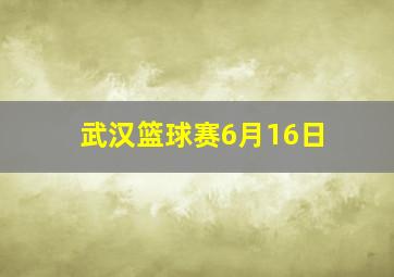 武汉篮球赛6月16日