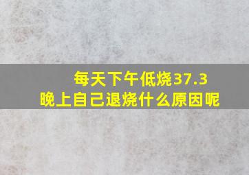 每天下午低烧37.3晚上自己退烧什么原因呢