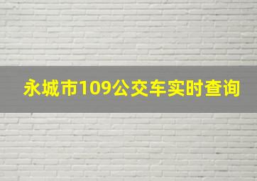 永城市109公交车实时查询