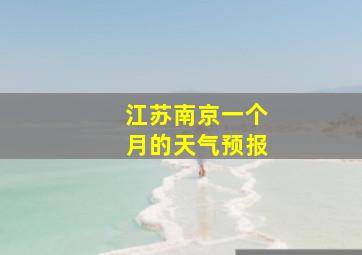 江苏南京一个月的天气预报