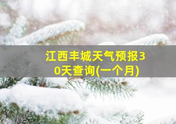 江西丰城天气预报30天查询(一个月)