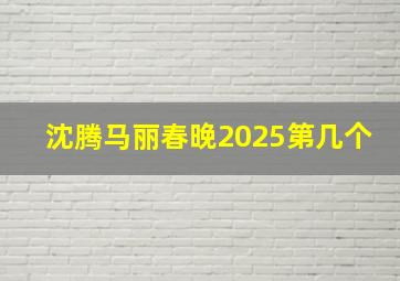 沈腾马丽春晚2025第几个