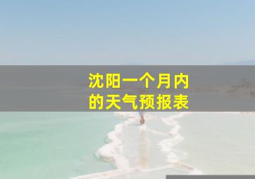 沈阳一个月内的天气预报表