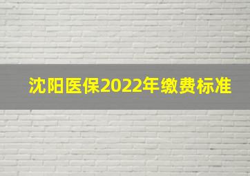 沈阳医保2022年缴费标准