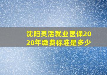 沈阳灵活就业医保2020年缴费标准是多少