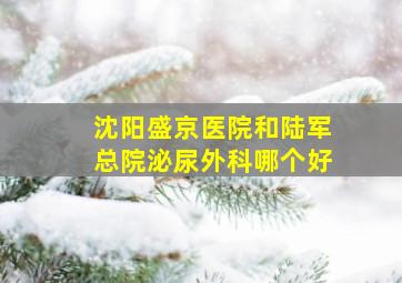 沈阳盛京医院和陆军总院泌尿外科哪个好