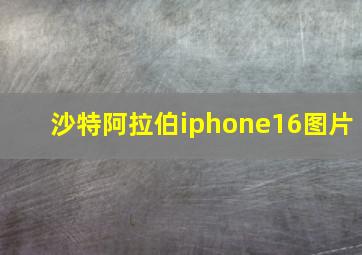 沙特阿拉伯iphone16图片