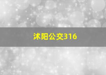 沭阳公交316