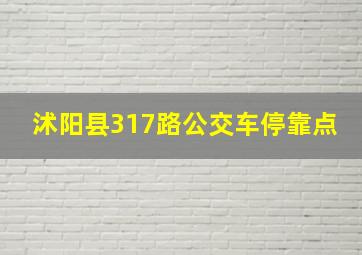 沭阳县317路公交车停靠点