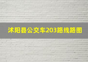 沭阳县公交车203路线路图