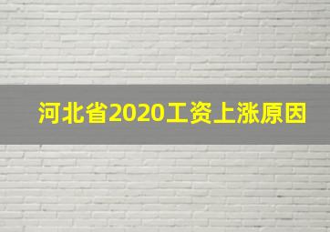 河北省2020工资上涨原因