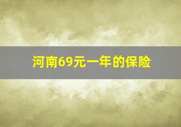 河南69元一年的保险