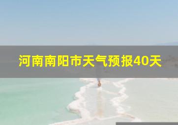 河南南阳市天气预报40天