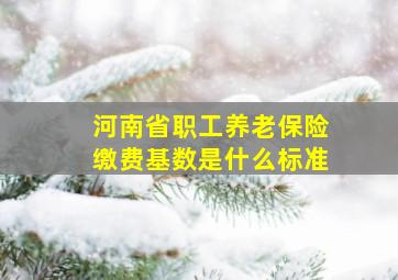 河南省职工养老保险缴费基数是什么标准