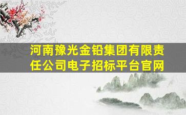 河南豫光金铅集团有限责任公司电子招标平台官网