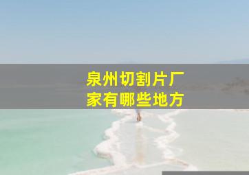 泉州切割片厂家有哪些地方