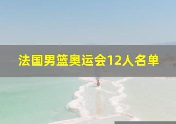 法国男篮奥运会12人名单