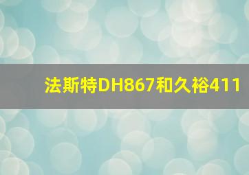 法斯特DH867和久裕411