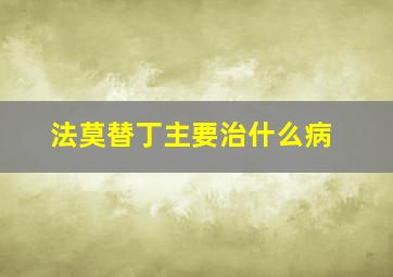 法莫替丁主要治什么病