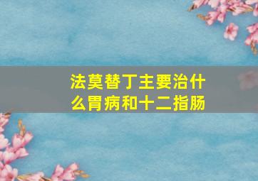 法莫替丁主要治什么胃病和十二指肠