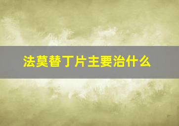 法莫替丁片主要治什么