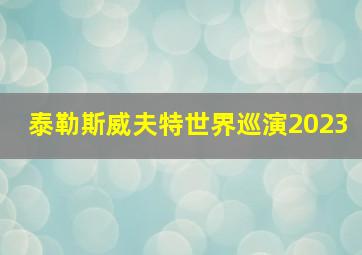 泰勒斯威夫特世界巡演2023