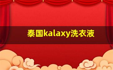 泰国kalaxy洗衣液