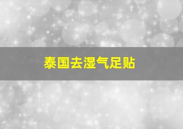 泰国去湿气足贴