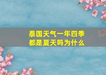 泰国天气一年四季都是夏天吗为什么