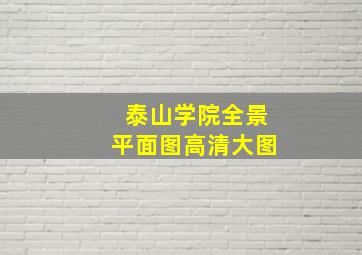 泰山学院全景平面图高清大图