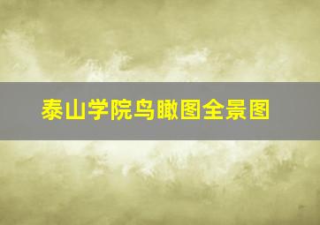 泰山学院鸟瞰图全景图