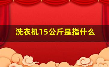 洗衣机15公斤是指什么